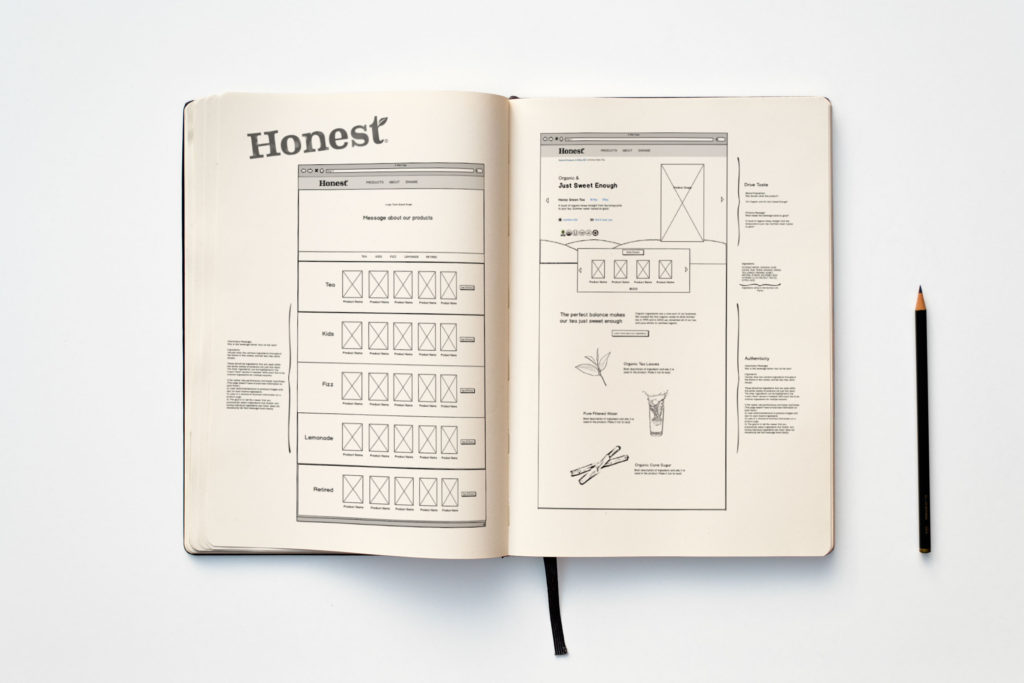Honest Tea Sketchbook Wireframe1
