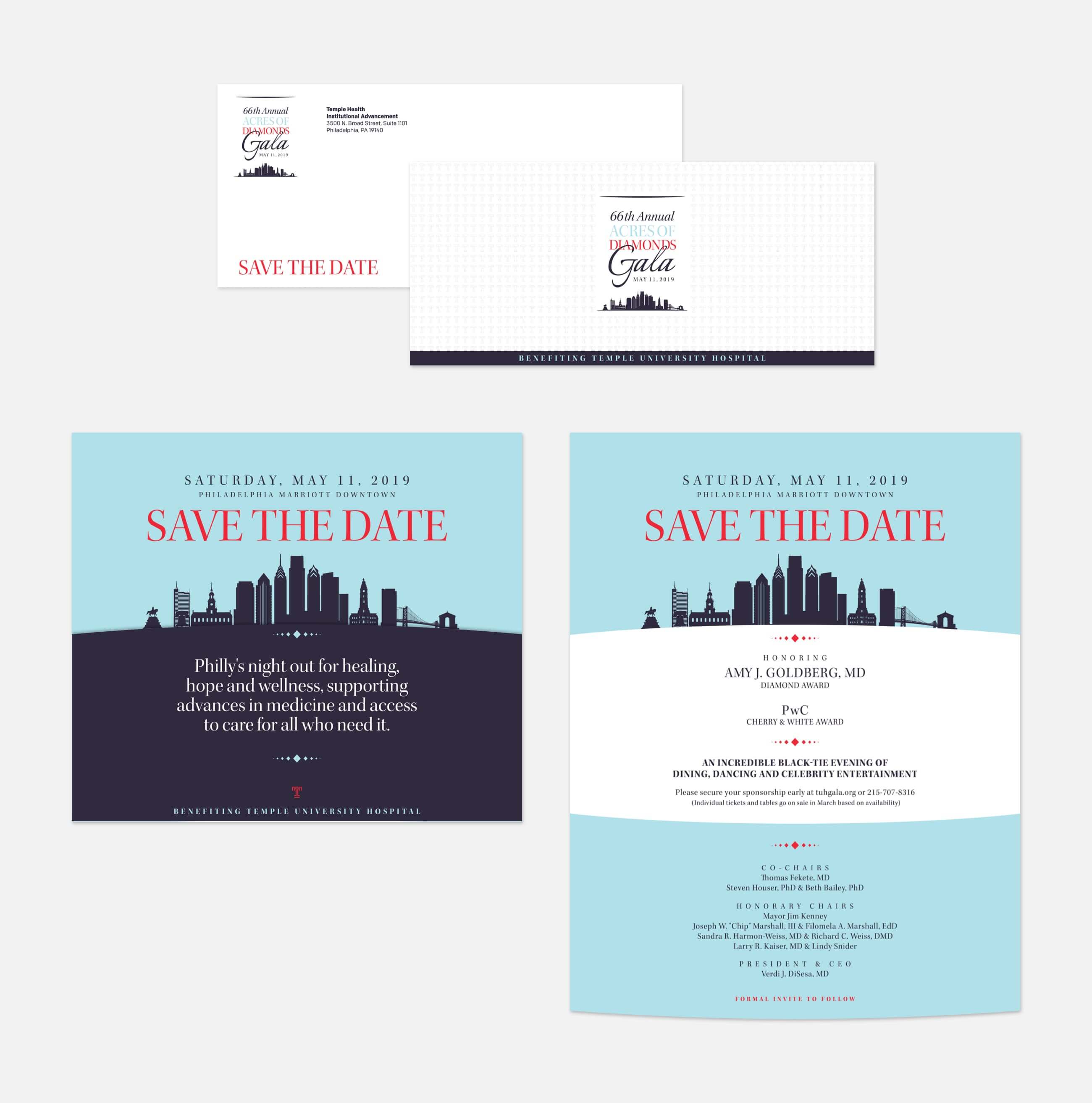 King Design Temple University 2019 Gala Save The Date