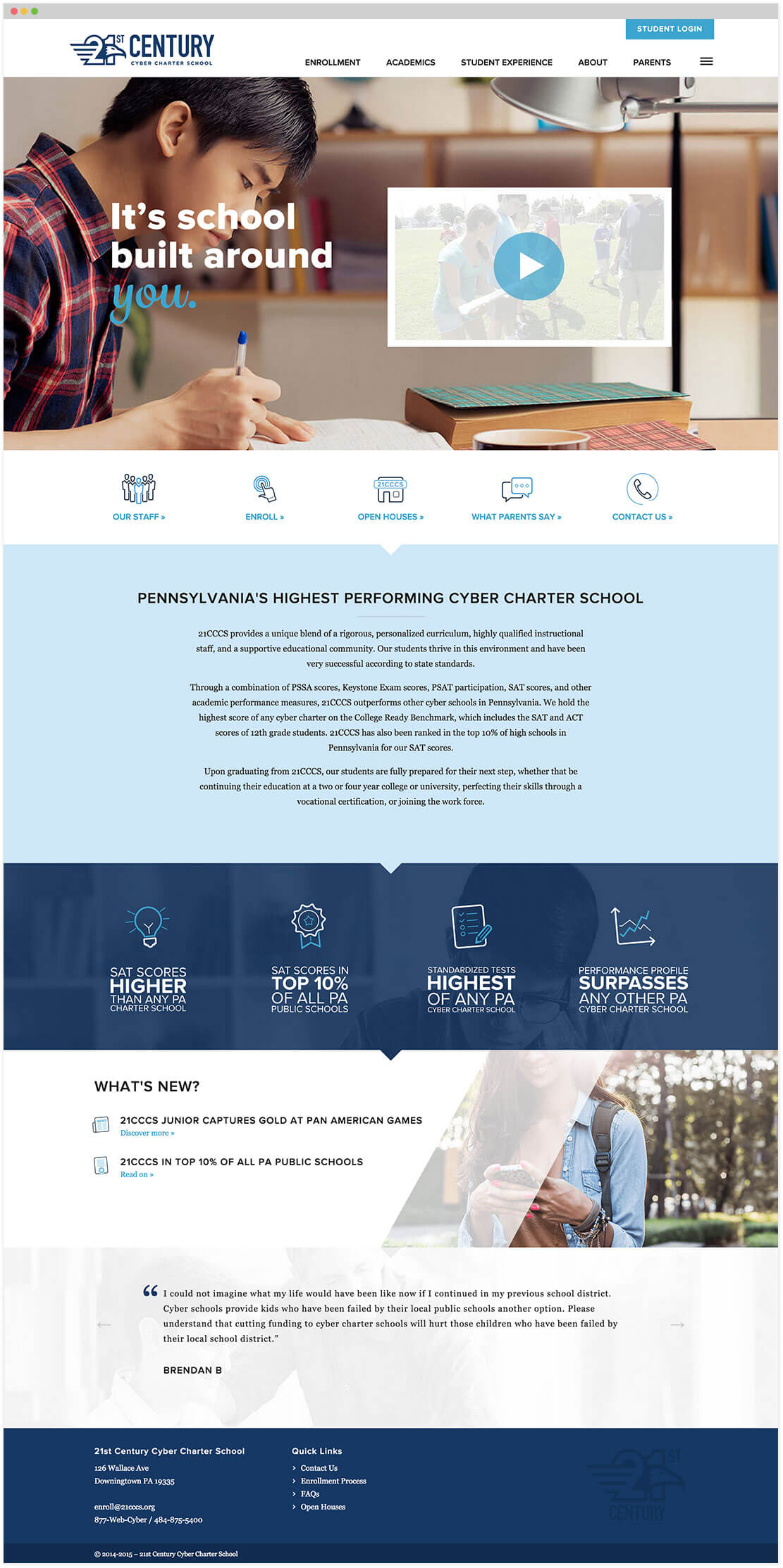 King Design 21st Century Cyber School Homepage Screenshot