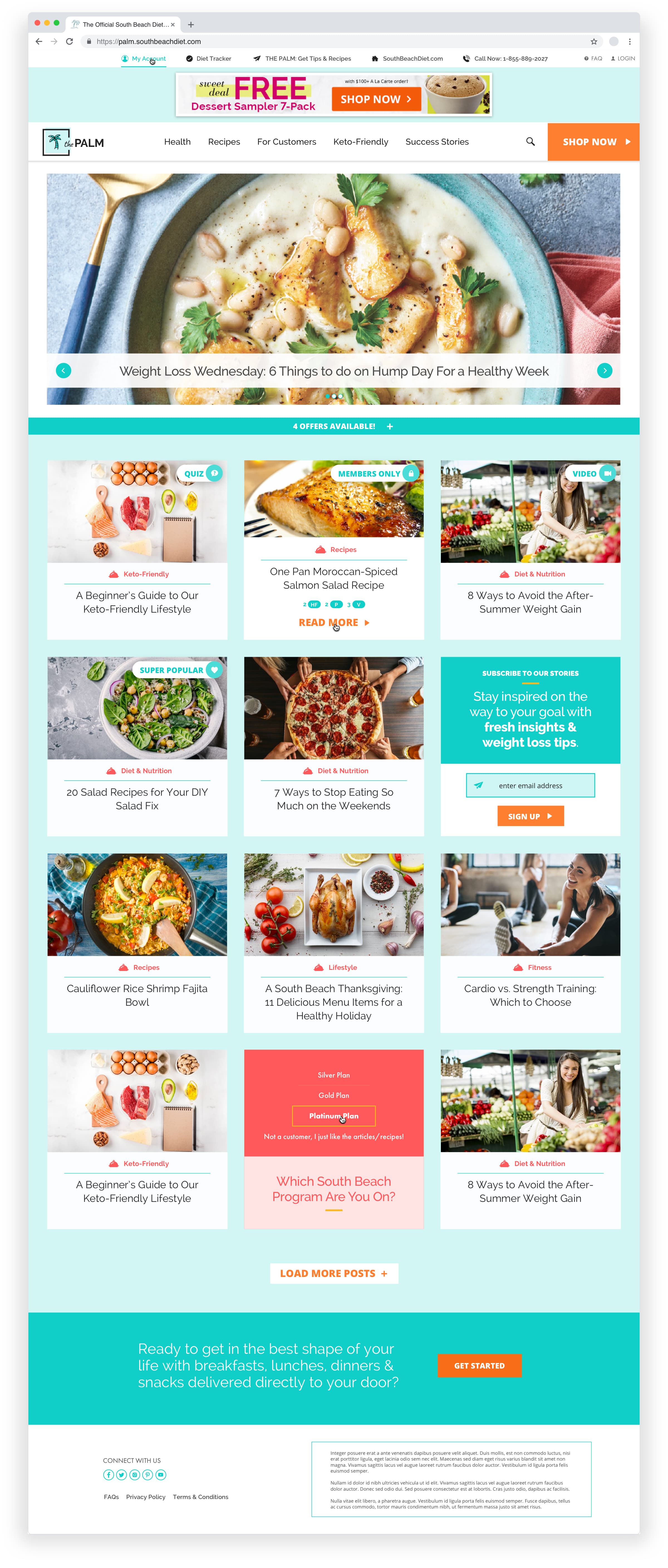 King Design South Beach Diet The Palm Blog 2020 Homepage Redesign Unsmushed
