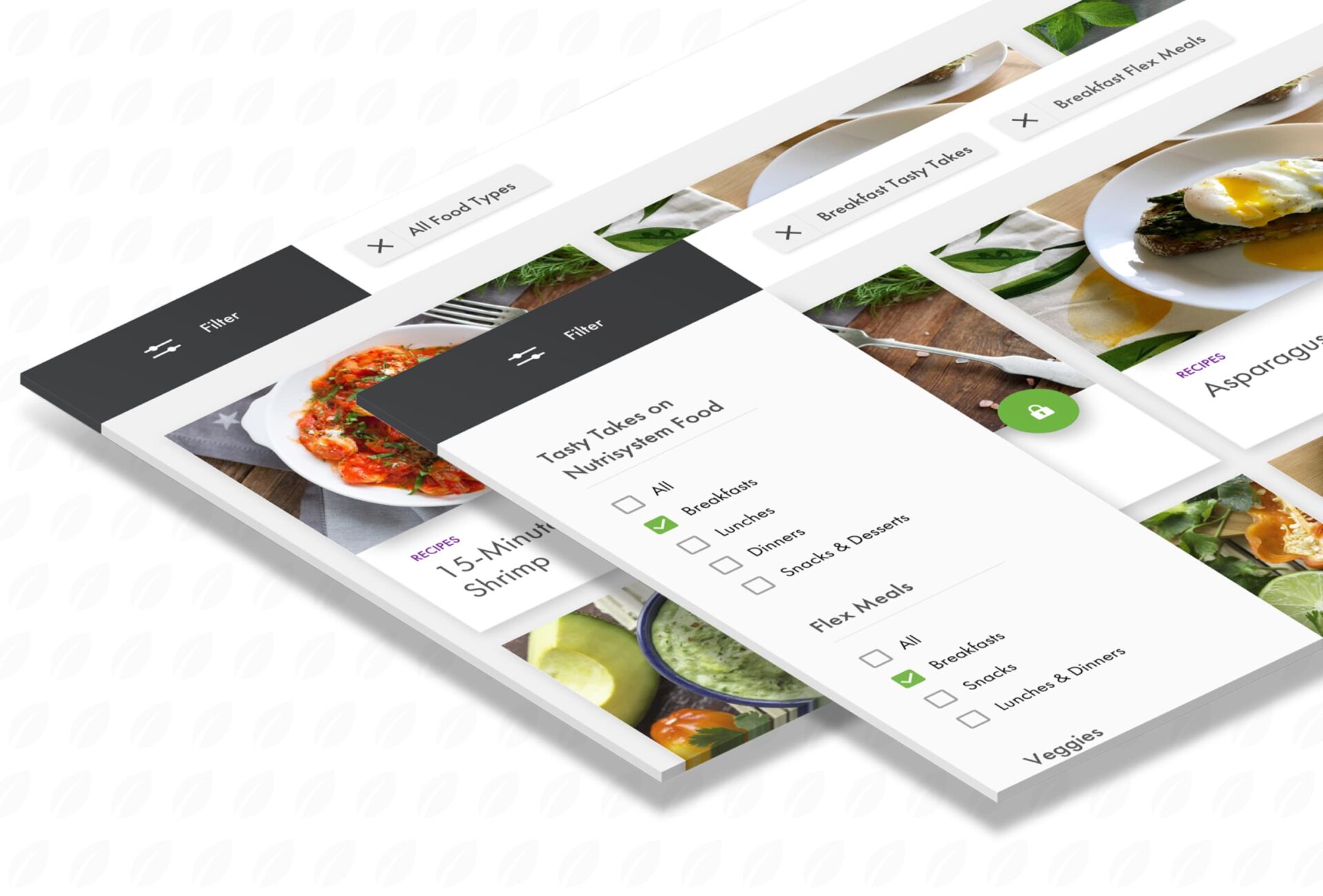 King Design The Leaf Nutrisystem Recipe Category Filtering Menu