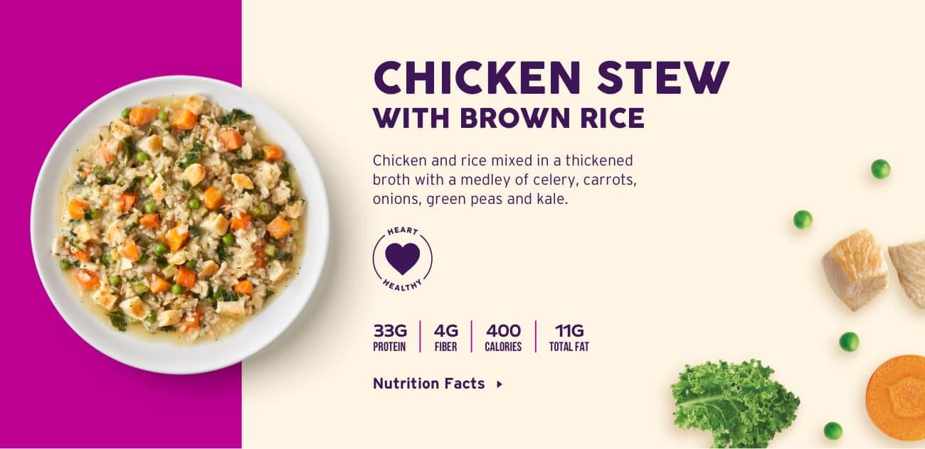 King Design LLC Wisely Well Tivity Chicken Stew With Brown Rice Meal