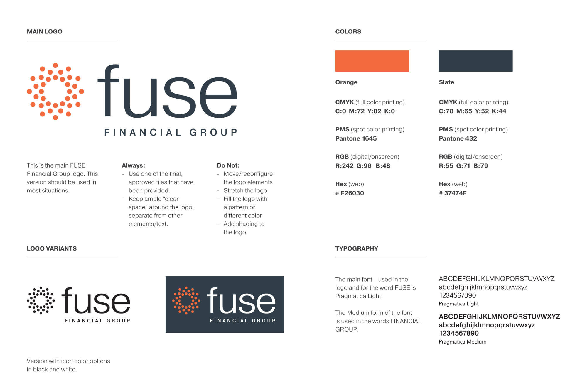 Fuse Financial Logo Brand Sheet