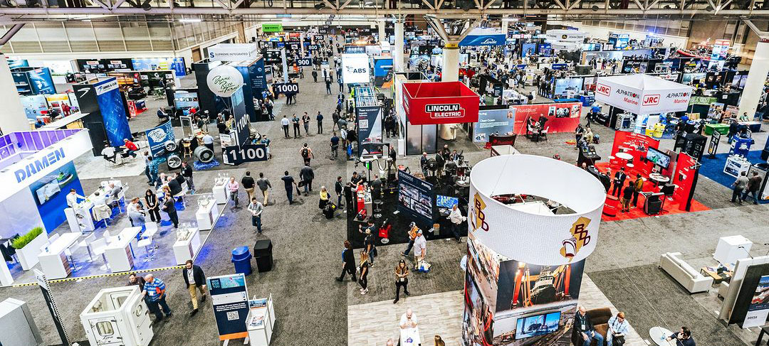 trade show from above