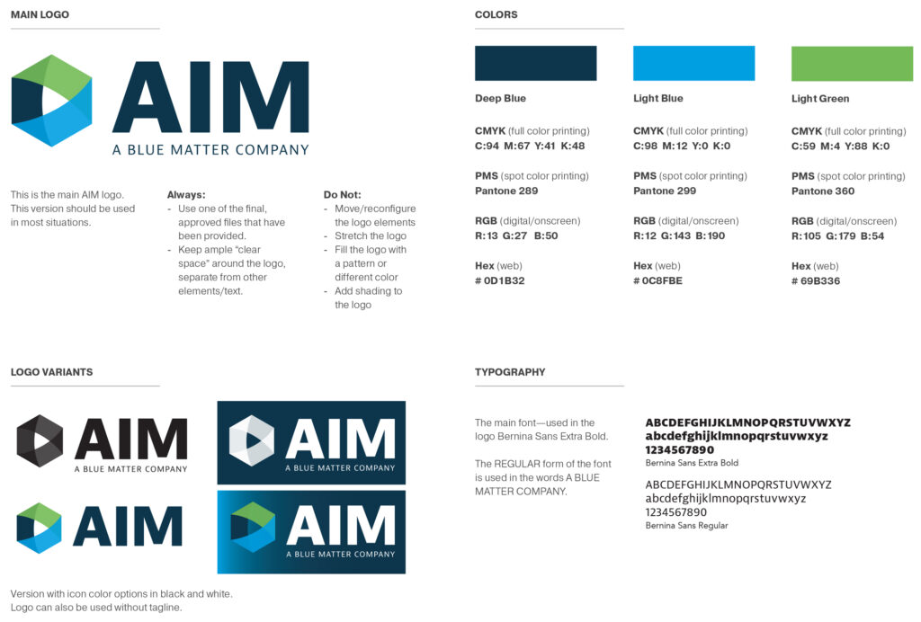AIM Logo Brand Sheet