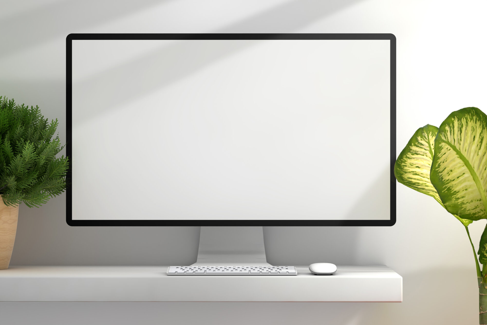 Computer Mockup Around Plants